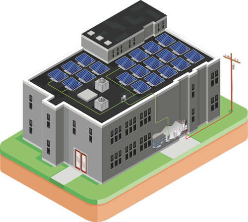 Solar Commerical Isometric