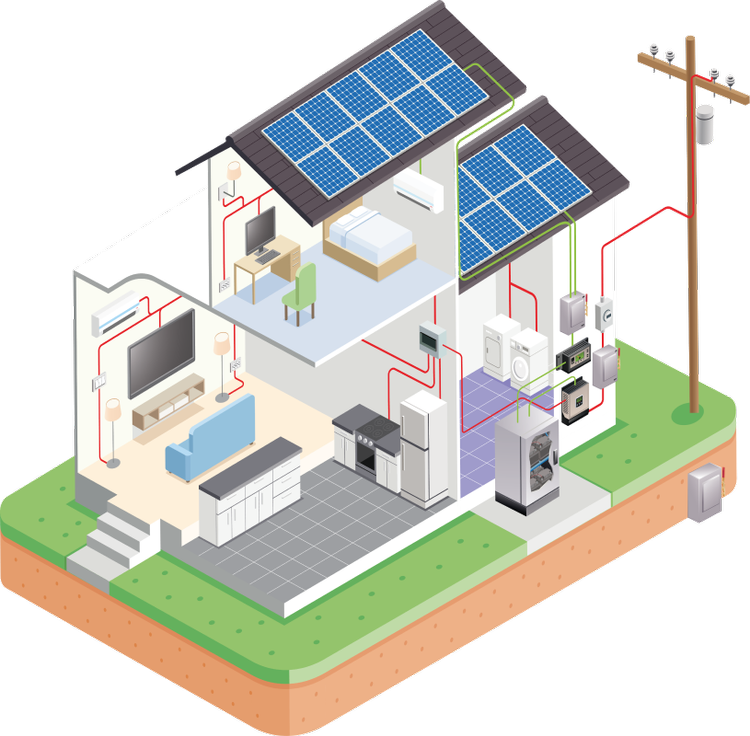 Solar Residential Isometric